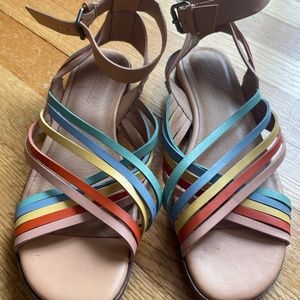 Madewell Rainbow Leather Sandals